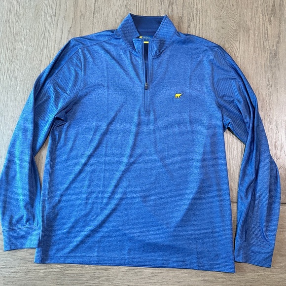 Jack Nicklaus 1/4 Zip Long Sleeve Golf Pullover Size Medium Blue - Picture 3 of 9